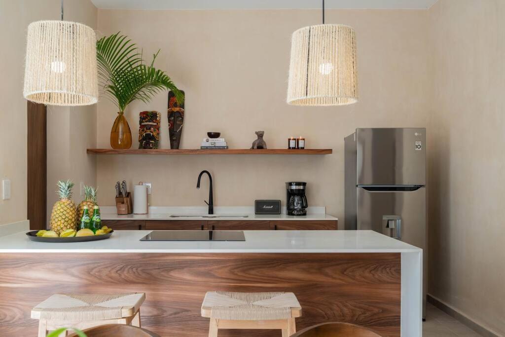Appartamento Lujoso Departamento Boho-Chic Con Alberca Privada Tulum Esterno foto