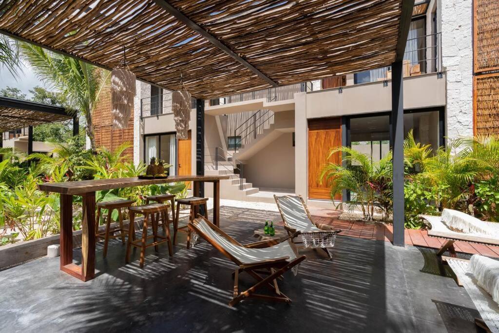 Appartamento Lujoso Departamento Boho-Chic Con Alberca Privada Tulum Esterno foto