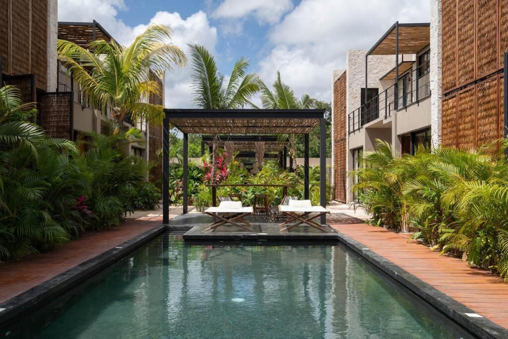 Appartamento Lujoso Departamento Boho-Chic Con Alberca Privada Tulum Esterno foto
